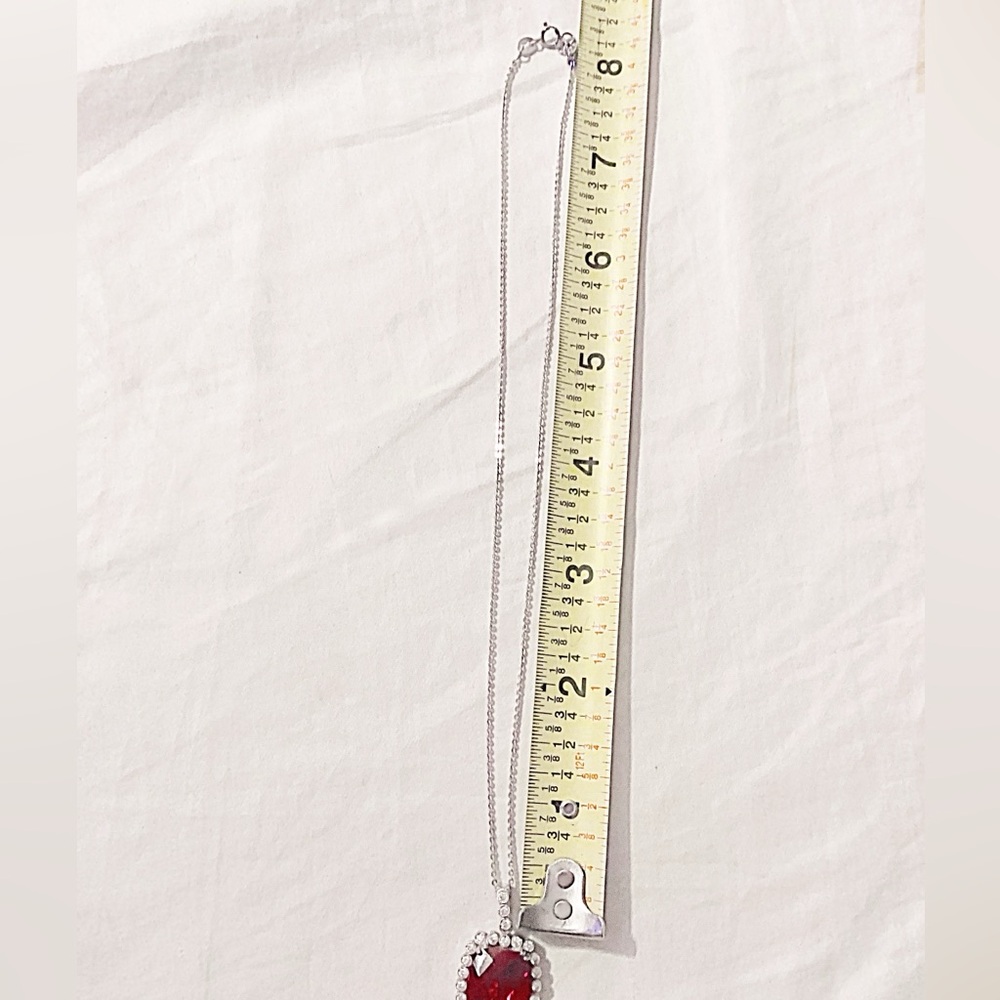 Silver & Red Necklace - Picture 5 of 8
